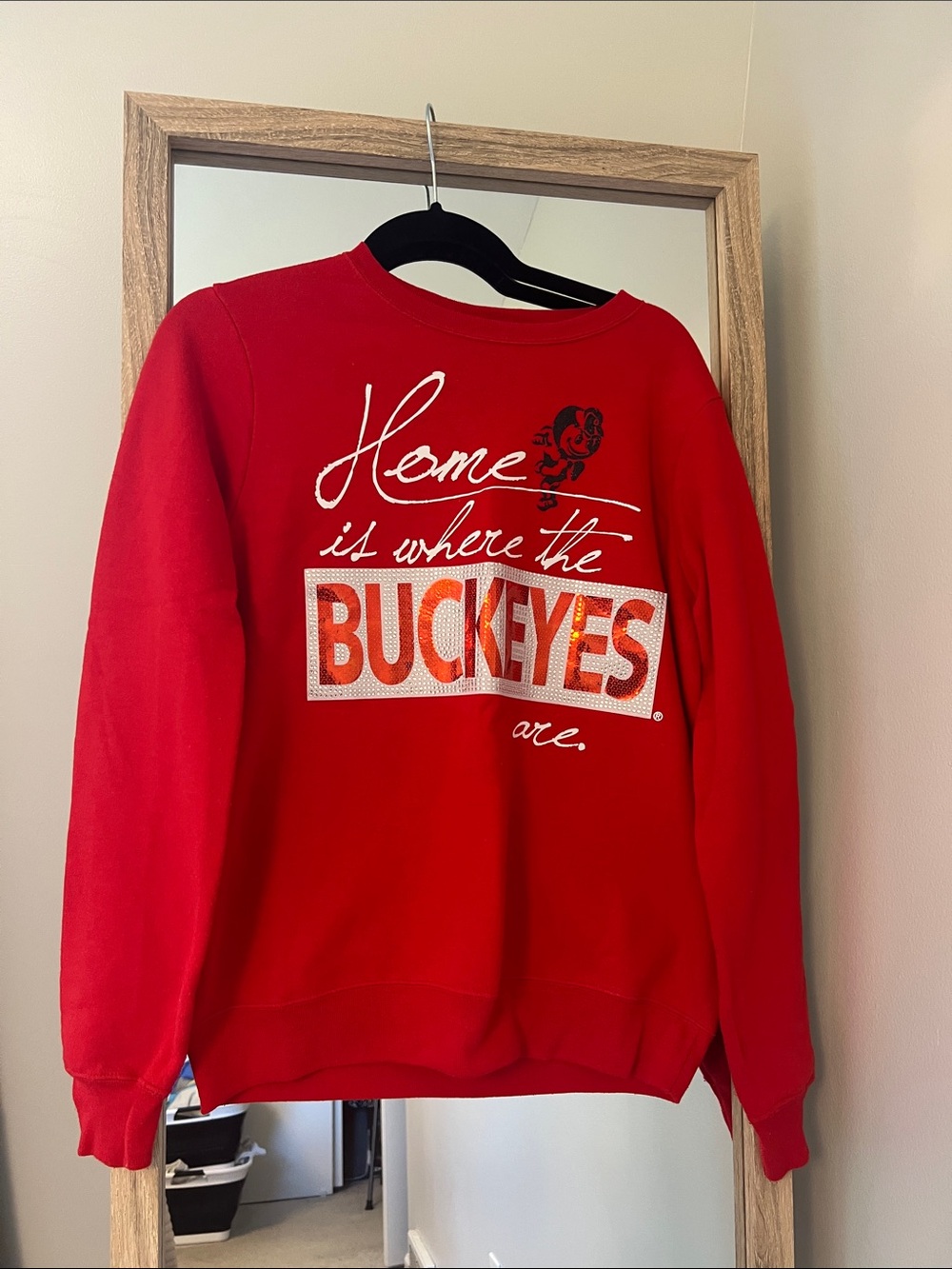 Home is Where the Buckeyes Are Red Crewneck Sweatshirt